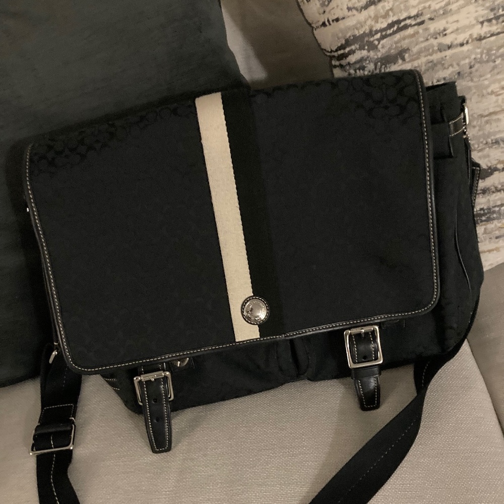 Black/White Coach Bag